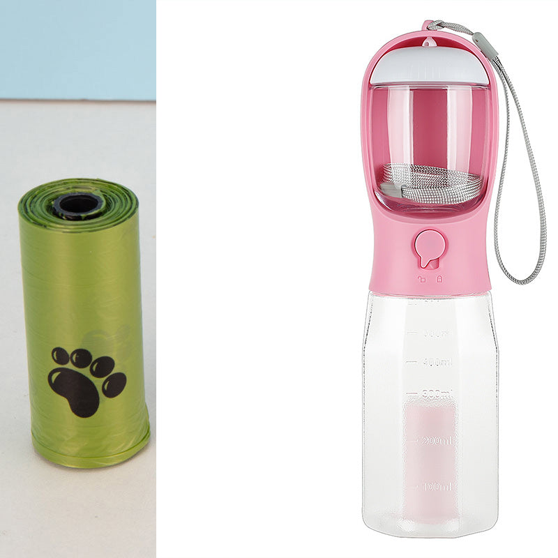 3-in-1 Portable Pet Water Bottle & Feeder